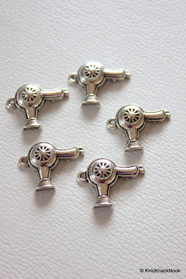 5 x Zinc Alloy Hair Dryer/ Air Blower Pendants / Charms